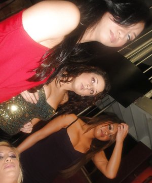 18 year old cutie Christine Paradise pulling denim shorts aside